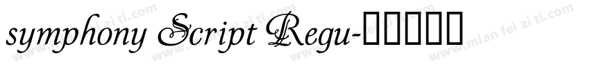 symphony Script Regu字体转换